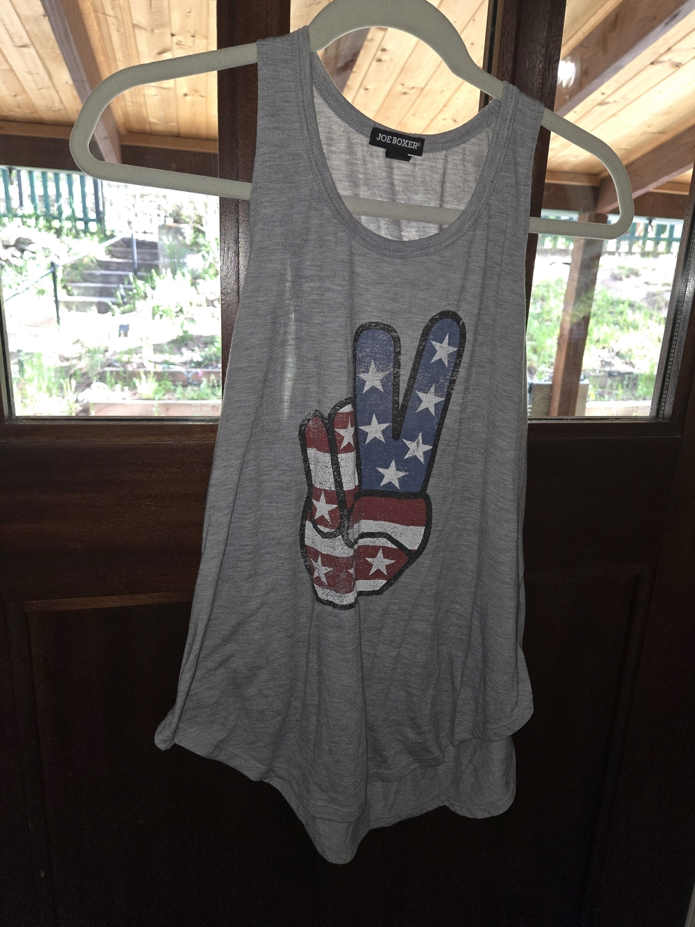 Fourth Of July Joe Boxer Patriotic Peace Sign Tank Top – Women’s Small - Picture 3 of 7